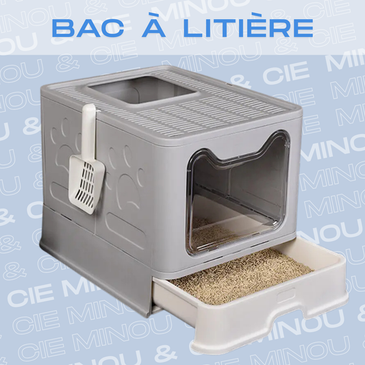 Bac à Litière Pliable pour Chat