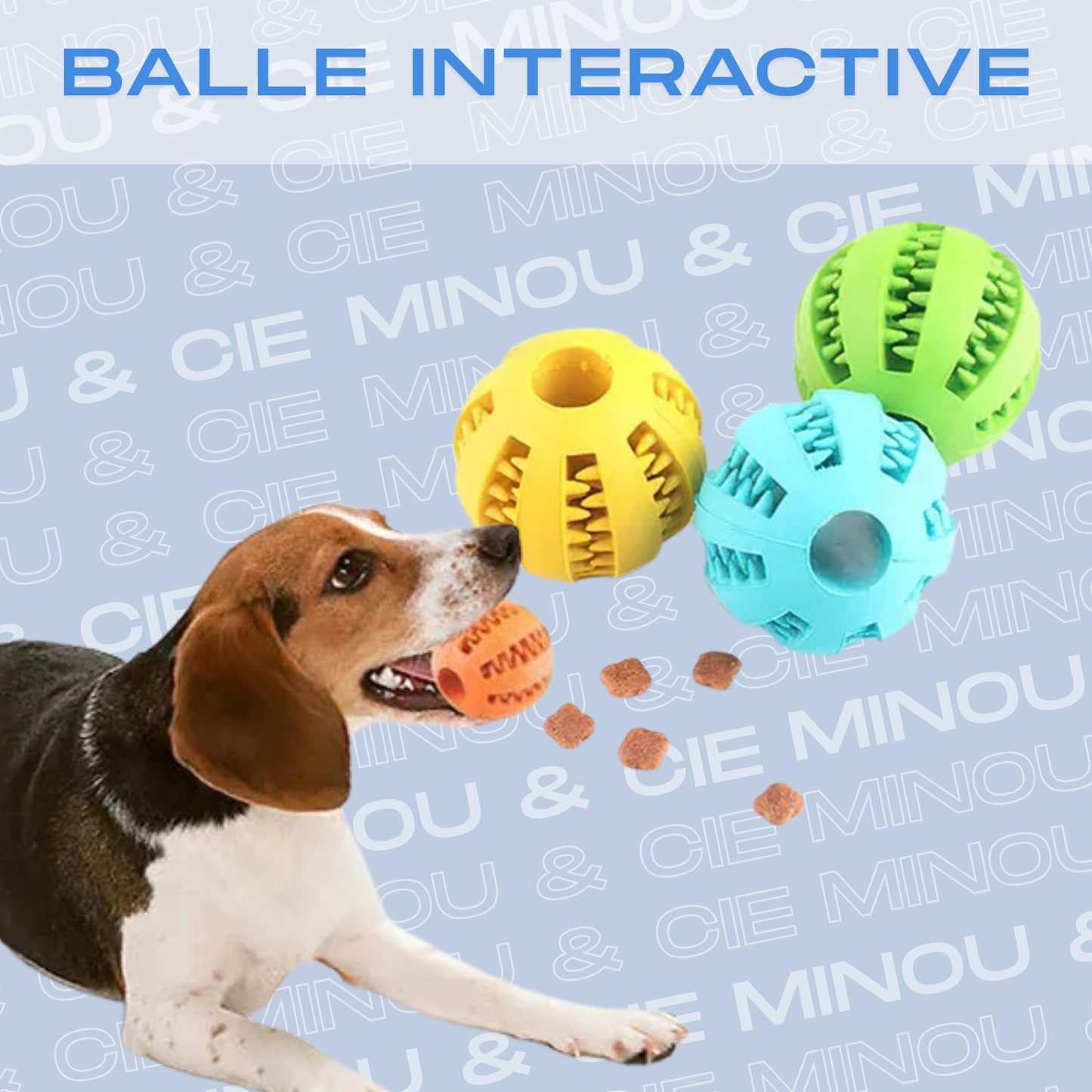 Balle en caoutchouc interactive