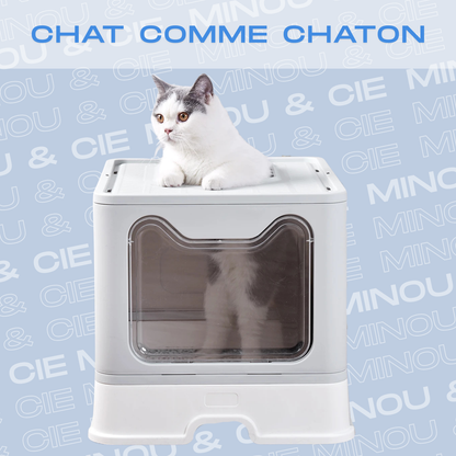 Bac à Litière Pliable pour Chat